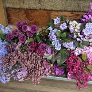 Purple fake floral bundle